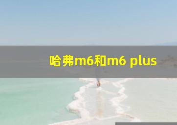 哈弗m6和m6 plus